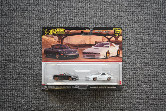 Hot Wheels Car Culture 2 pack Mazda '04 Mazdaspeed Miata & RX-7 FC Pandem