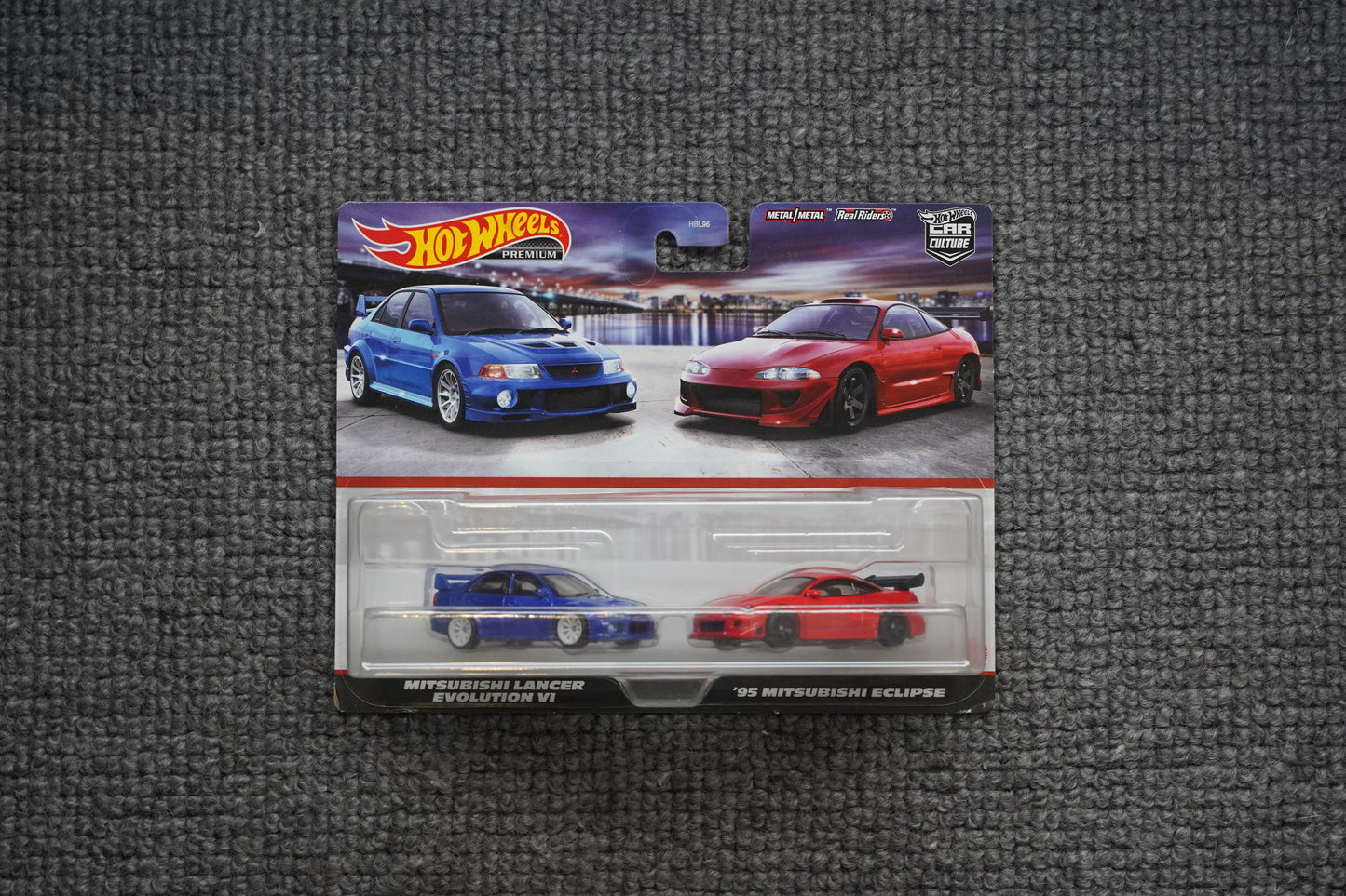 HOT WHEELS PREMIUM TWIN PACK SET MITSUBISHI LANCER EVOLUTION VI & ‘95 ECLIPSE